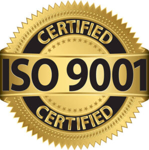 The ISO 9001 Certified seal.