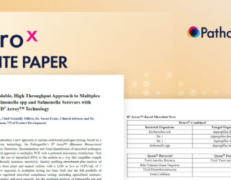 WHITEPAPER: Rapid, affordable, and accurate approach to Multiplex Testing of Salmonella and Serovars using PathogenDx D3 Array™ Technology.